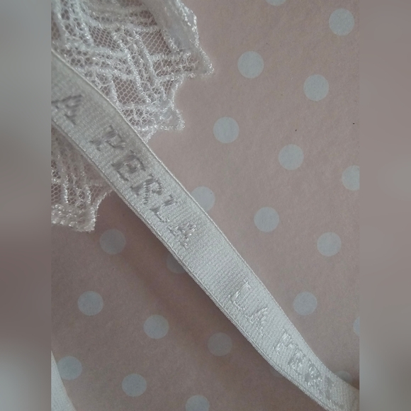 La Perla White Lace Trim Underwire Bra 34B - Picture 4 of 6